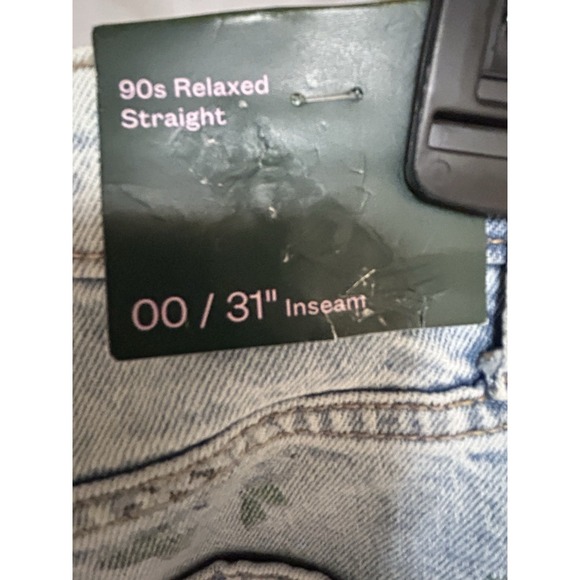 Target Wild Fable 90's Relaxed‎ Straight Jeans Size 00 Flowers New Denim NWT - Picture 8 of 11